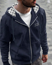 Load image into Gallery viewer, 222 / Navy Blue Unisex Angel Number Hoodie from Angel Numbers Merch Official, representing balance & trust in the universe.