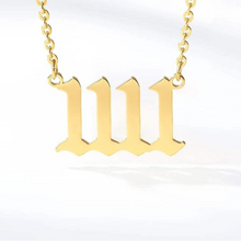 Load image into Gallery viewer, Gold 1111 Angel Number Necklace from Angel Numbers Merch Official, symbolizing synchronicity and spiritual alignment.