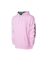 Load image into Gallery viewer, LIGHT PINK HOODIE/BLACK 1111 Angel Number Hoodie from Angel Numbers Merch Official, representing synchronicity & spiritual alignment.