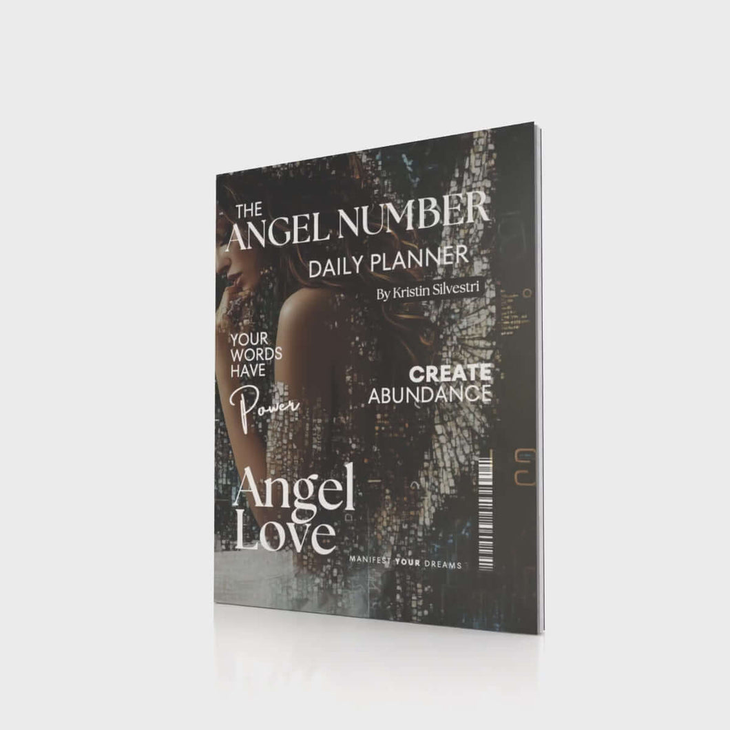 2025 Angel Numbers Planner, available on Amazon. Features daily affirmations, numerology insights, and goal-setting tools.