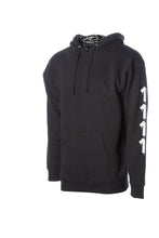 Load image into Gallery viewer, 1111  Black Angel Number Hoodie from Angel Numbers Merch Official, representing synchronicity &amp; spiritual alignment. Front angle 
