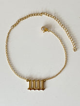Load image into Gallery viewer,  Gold 1111 Angel Number Ankle Bracelet from Angel Numbers Merch Official, symbolizing alignment &amp; manifestation.
