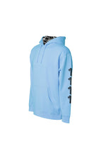 Load image into Gallery viewer, LIGHT BLUE HOODIE/BLACK 1111 - 1111 Angel Number Hoodie from Angel Numbers Merch Official, representing synchronicity &amp; spiritual alignment.

