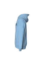 Load image into Gallery viewer, BLUE AQUA HOODIE/111 IN BLACK Angel Number design from Angel Numbers Merch Official, symbolizing new beginnings &amp; manifestation.
