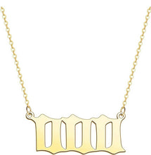 Load image into Gallery viewer, Gold 000 Angel Number Necklace from Angel Numbers Merch Official, symbolizing infinite potential and fresh starts.

