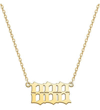 Load image into Gallery viewer,  Gold 888 Angel Number Necklace from Angel Numbers Merch Official, symbolizing abundance, financial success, and infinite energy.
