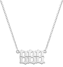 Load image into Gallery viewer,  Silver 888 Angel Number Necklace from Angel Numbers Merch Official, symbolizing abundance, financial success, and infinite energy.
